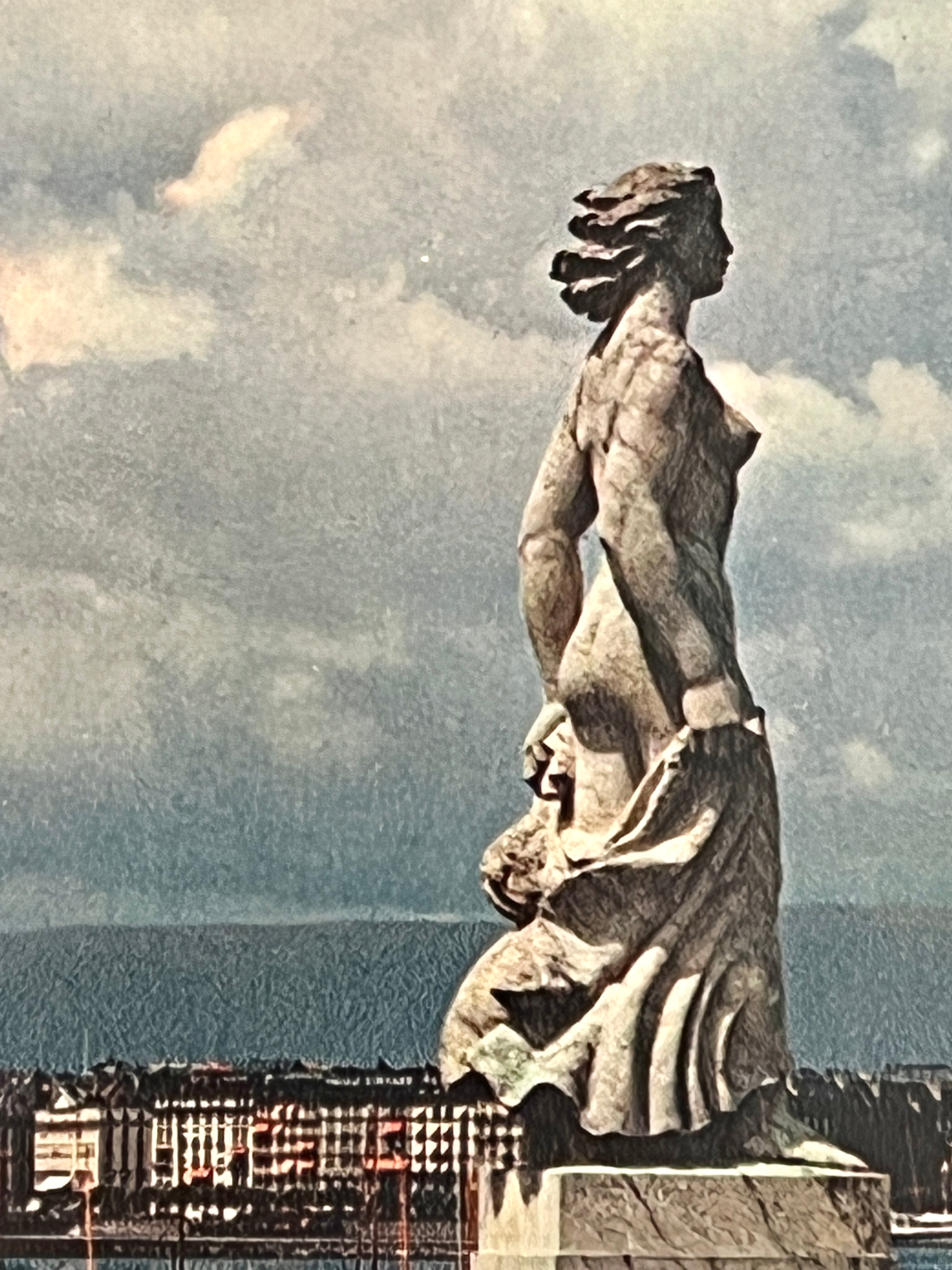 Statue de la Brise; Geneva Switzerland (Iris Mexichrome)