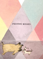 Load image into Gallery viewer, Holiday Greeting Card &quot;Mistletoe Festive Kisses&quot;
