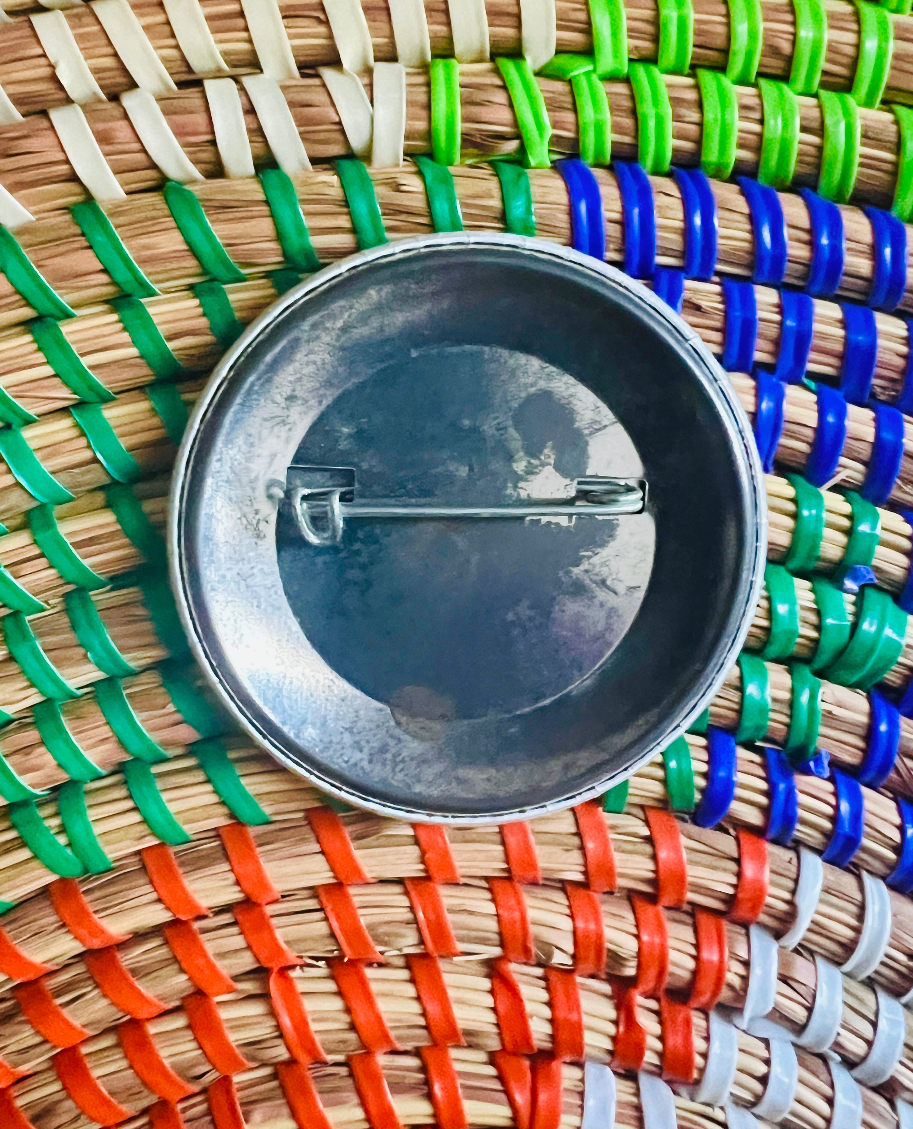 Happiness is Being Owned by a Cat Vintage Pinback Button