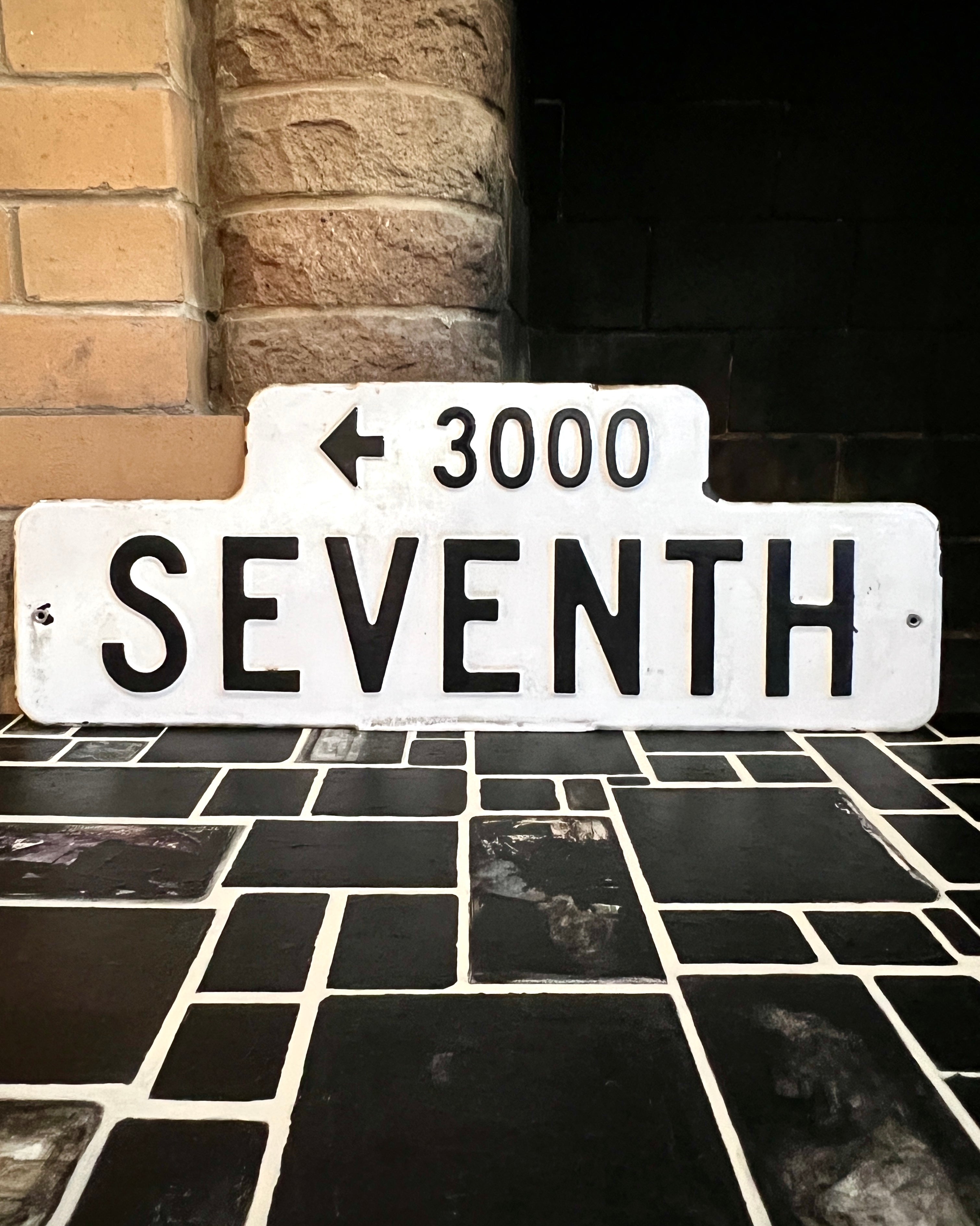 Black and White Street Sign