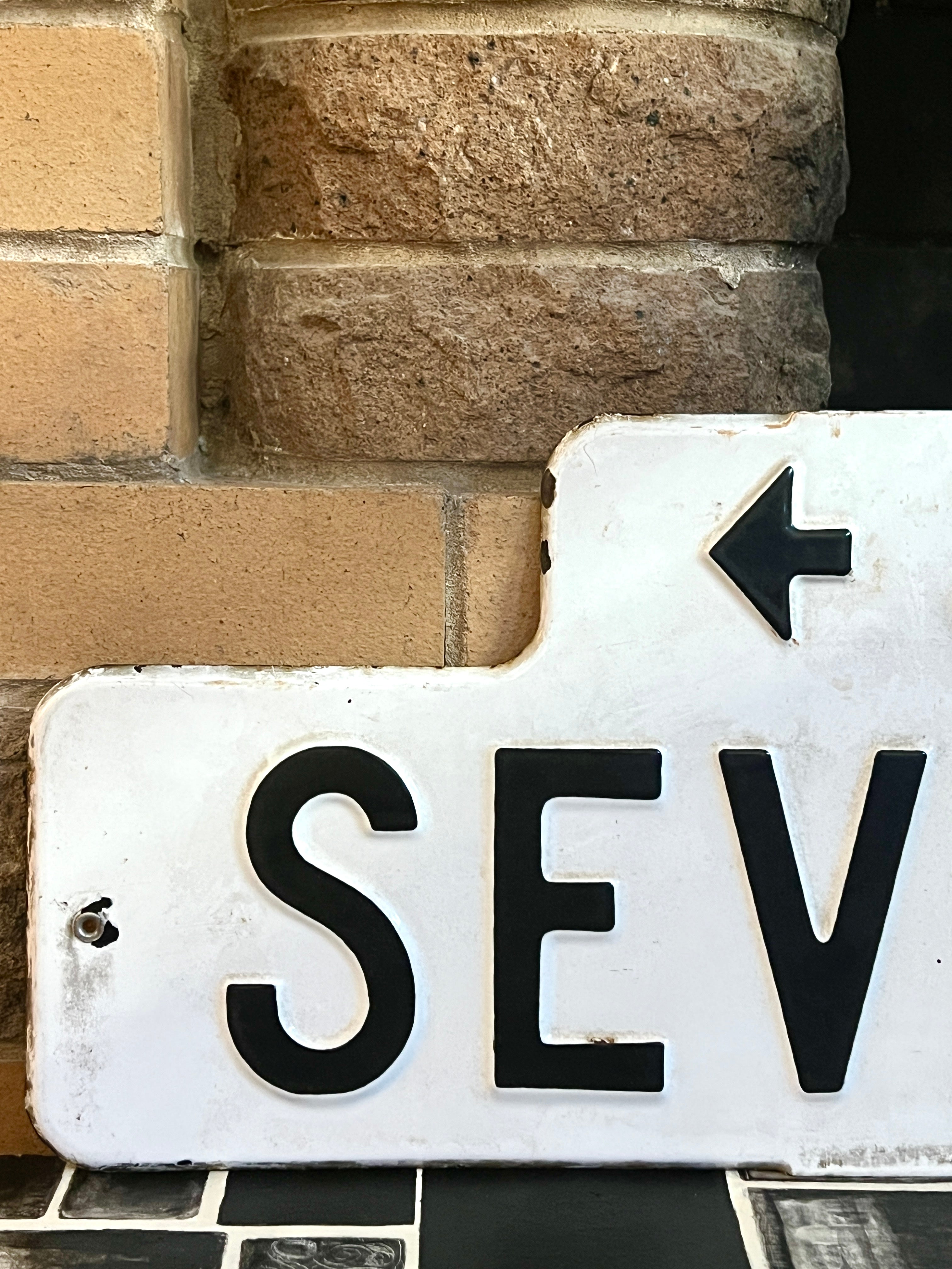 Black and White Street Sign