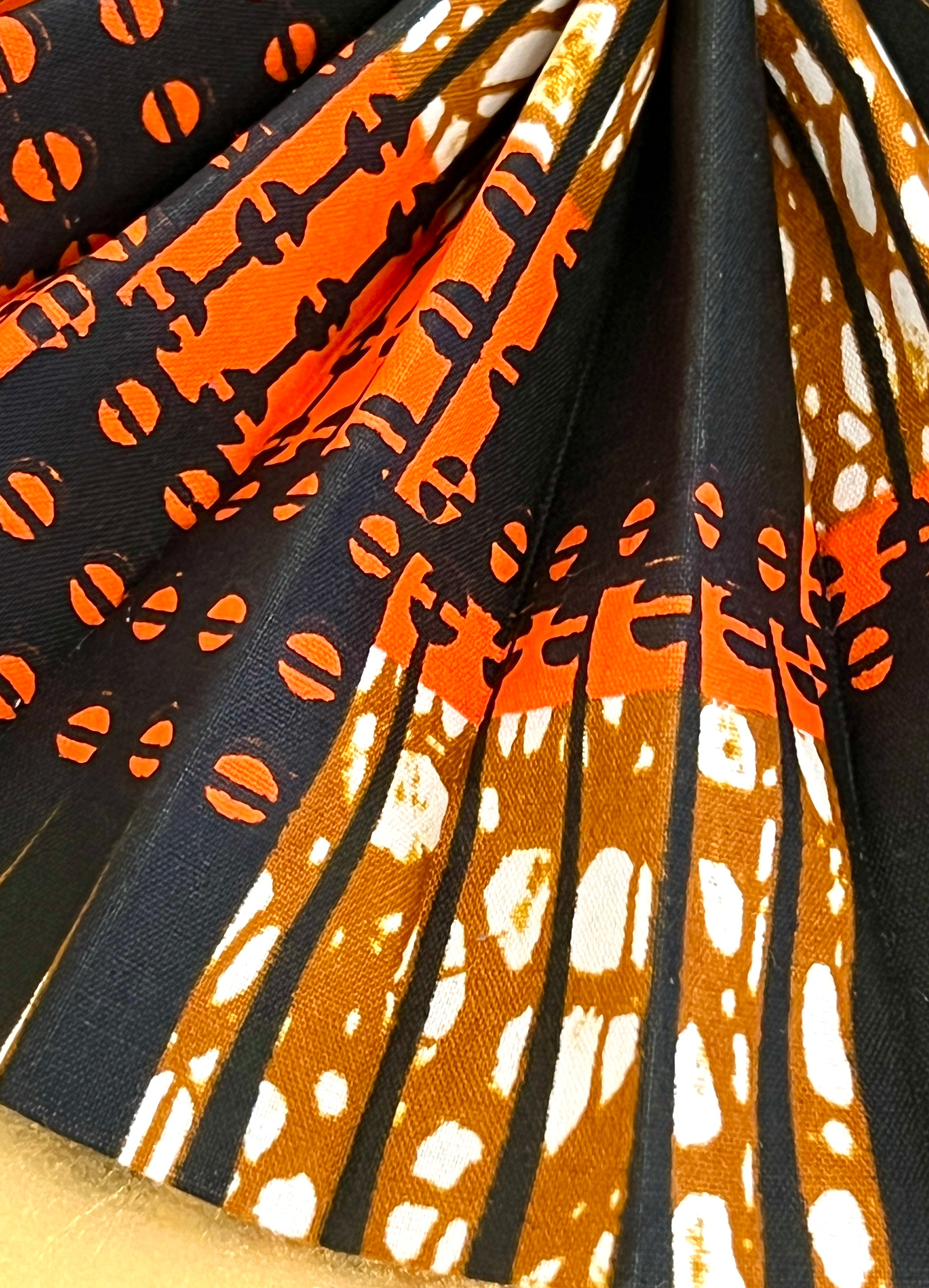 Ulla Johnson Hand Fan; Ankara Wax Print