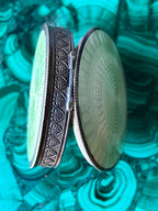 Antique Austrian Sterling Silver Enamel Guilloche Mini Compact