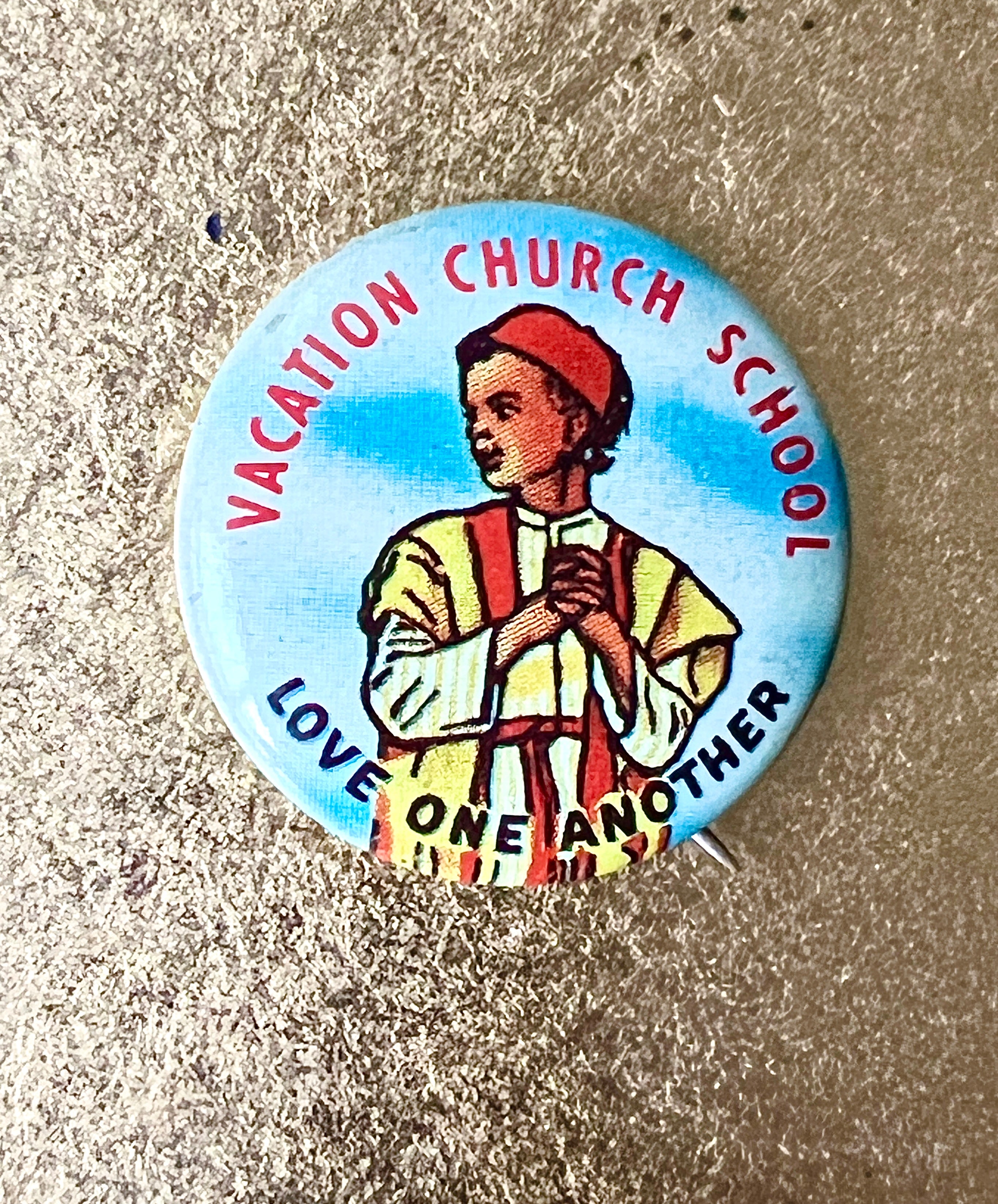 Love One Another Vacation Church School Pinback Button