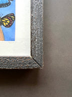 Woman With Pin Curls & Butterflies; Art Print