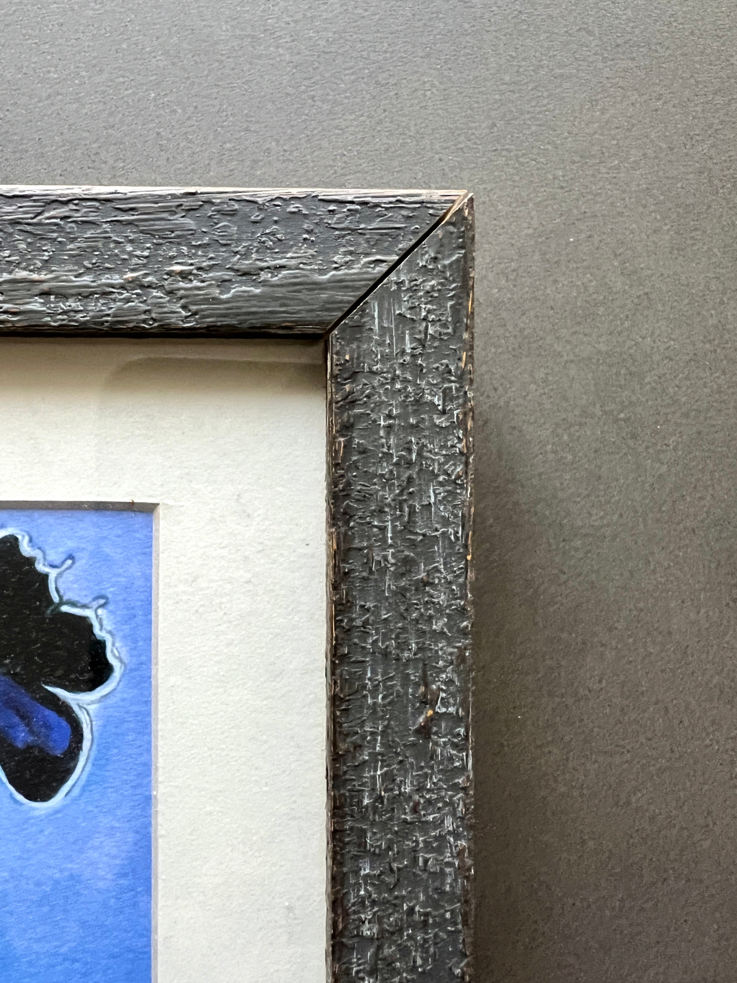 Woman With Pin Curls & Butterflies; Art Print