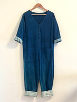 Load image into Gallery viewer, Artisan Made Indigo Jumpsuit
