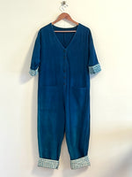 Load image into Gallery viewer, Artisan Made Indigo Jumpsuit
