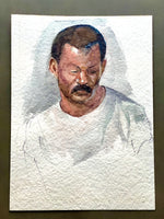 Load image into Gallery viewer, Original Watercolor Portrait; African American Man
