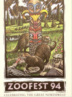 Vintage Poster "Zoofest 94; 1994 "Celebrating the Great Northwest"
