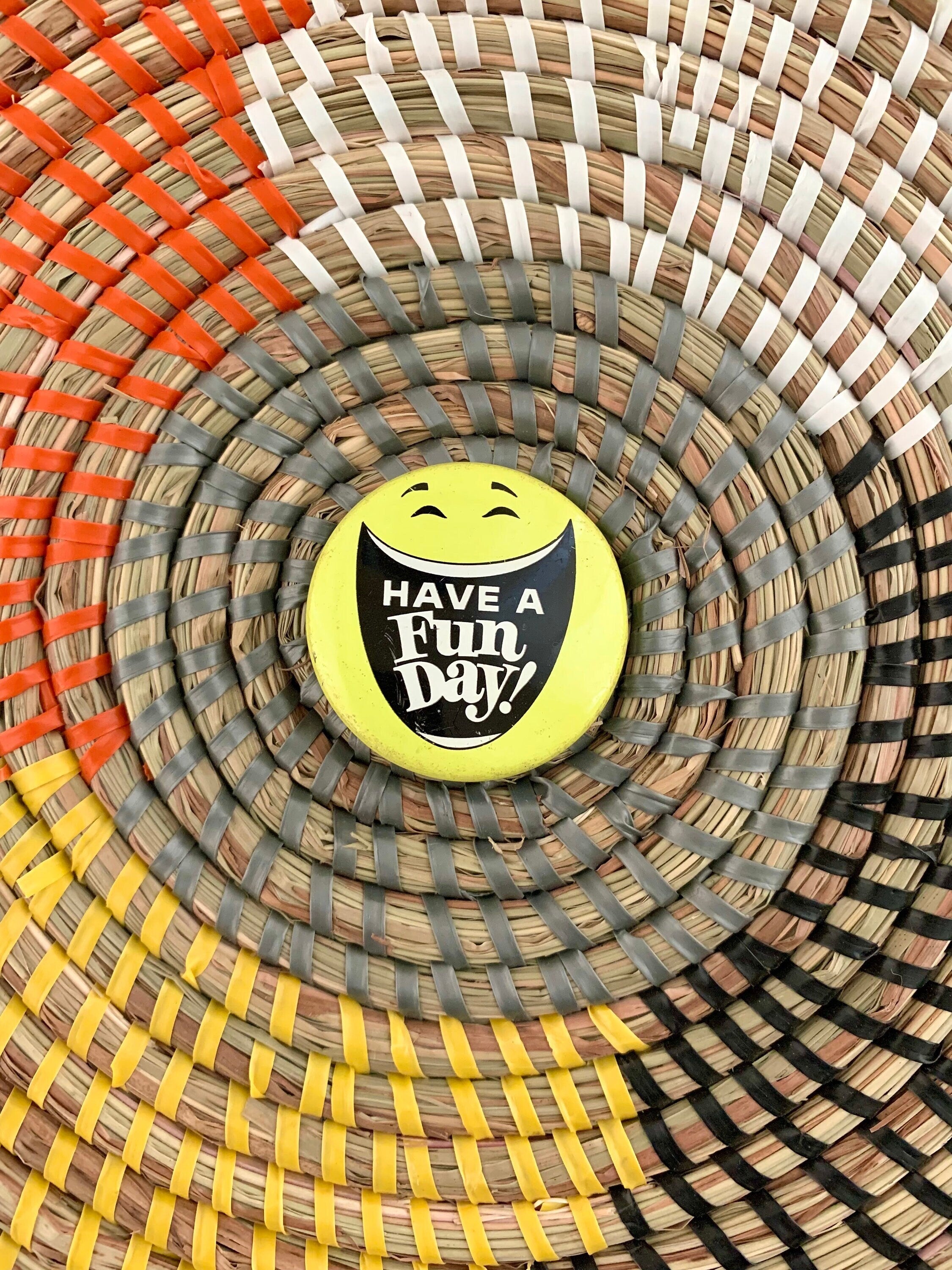 "Have a Fun Day" Smiley Face Pinback Button