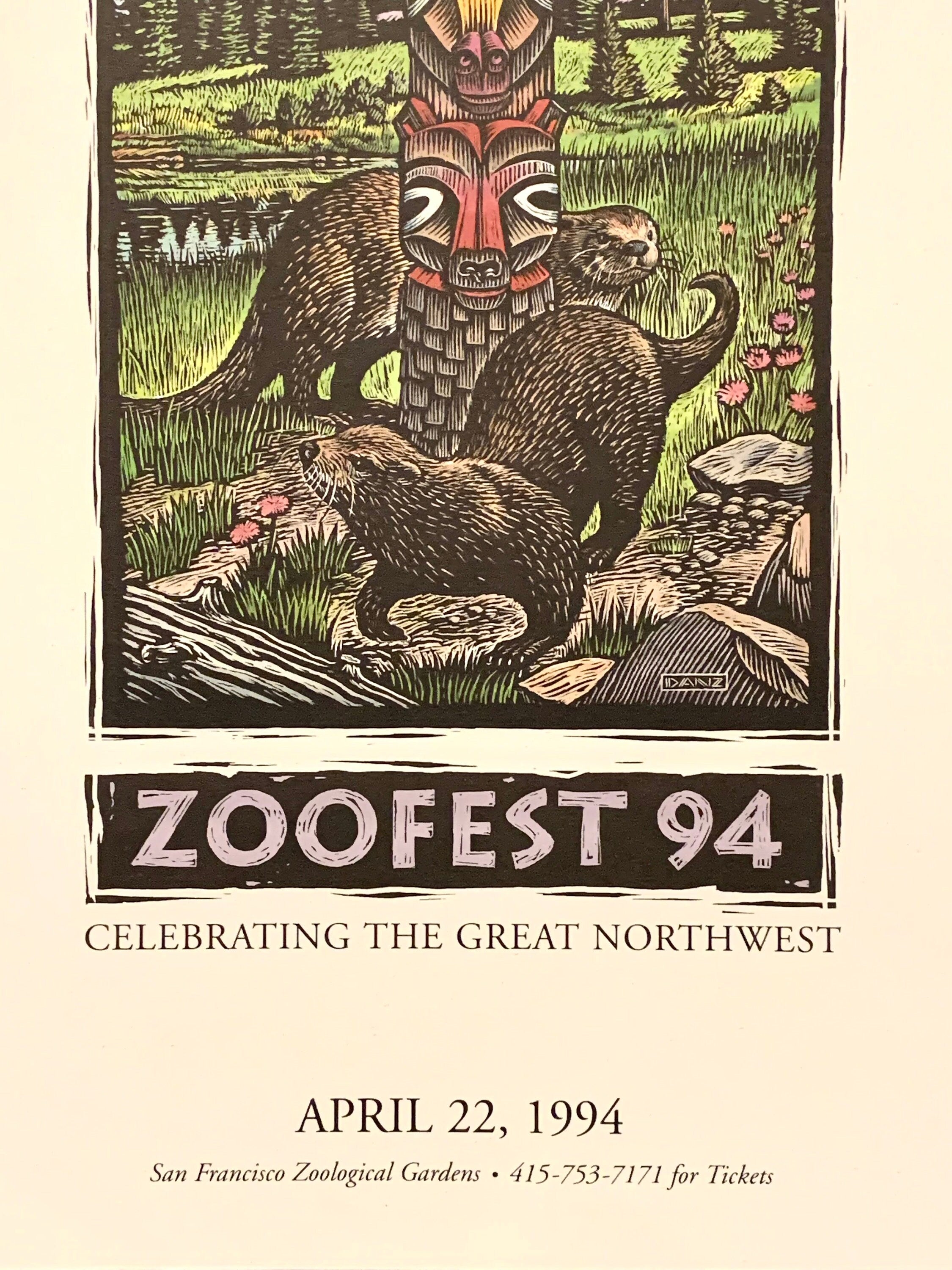 Vintage Poster "Zoofest 94; 1994 "Celebrating the Great Northwest"