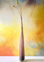 Load image into Gallery viewer, Laura de Santillana Bambu Series Plum Purple Glass Vase for Arcade Murano, Italy
