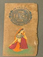 Load image into Gallery viewer, Framed Art; on Vintage Court Fee Stamp Paper (Jaipur Government) Rajasthan, India.

