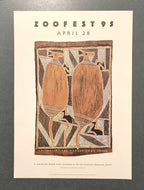 Vintage Poster Art "Zoofest 95; Australia "The Wonder Down Under"