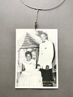 Load image into Gallery viewer, Prom 1958 &quot;A Night in Egypt&quot; Black &amp; White Photograph; Portrait of African American Couple
