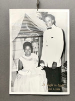 Load image into Gallery viewer, Prom 1958 &quot;A Night in Egypt&quot; Black &amp; White Photograph; Portrait of African American Couple
