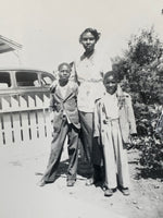 Load image into Gallery viewer, Black &amp; White Photograph; Portrait of African American Woman and Two Boys
