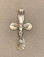 Load image into Gallery viewer, Vintage Crucifix Cross Pendant &quot;84&quot; Silver
