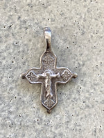 Load image into Gallery viewer, Small / Mini Russian Silver Crucifix Cross Pendant
