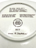 1977 Arabia's Annual Collectible Plate Artist Raija Uosikkinen