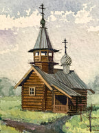 Artist Signed Watercolor Scenic Landscape & Architecture