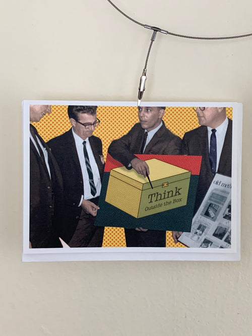 "Think Outside the Box" Greeting Card