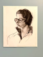 Original Charcoal Drawing; Portrait of Woman