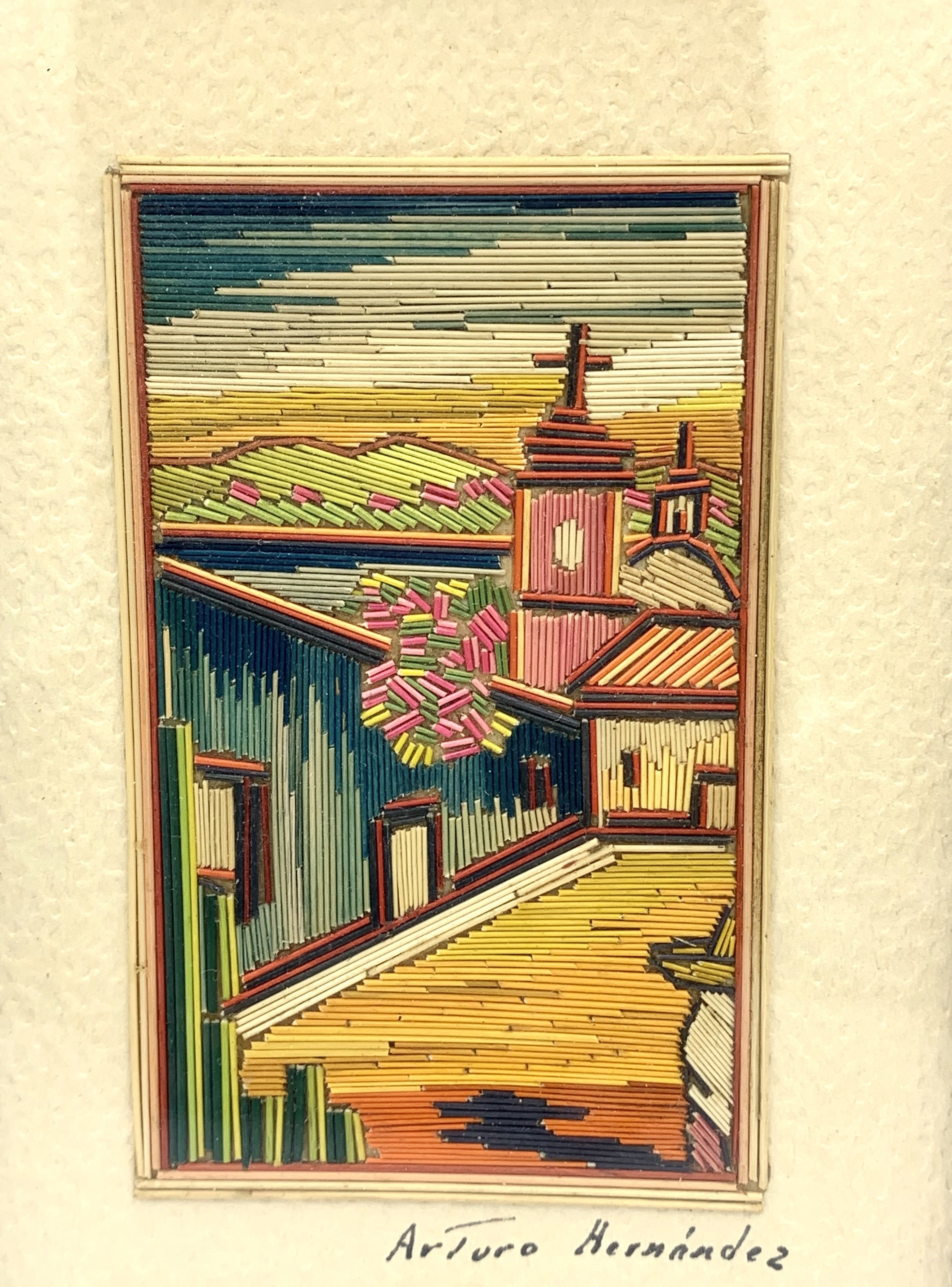 Arturo Hernandez Handmade "Art in Straw" Puerto Vallarta, Jalisco, Mexico Artist Signed