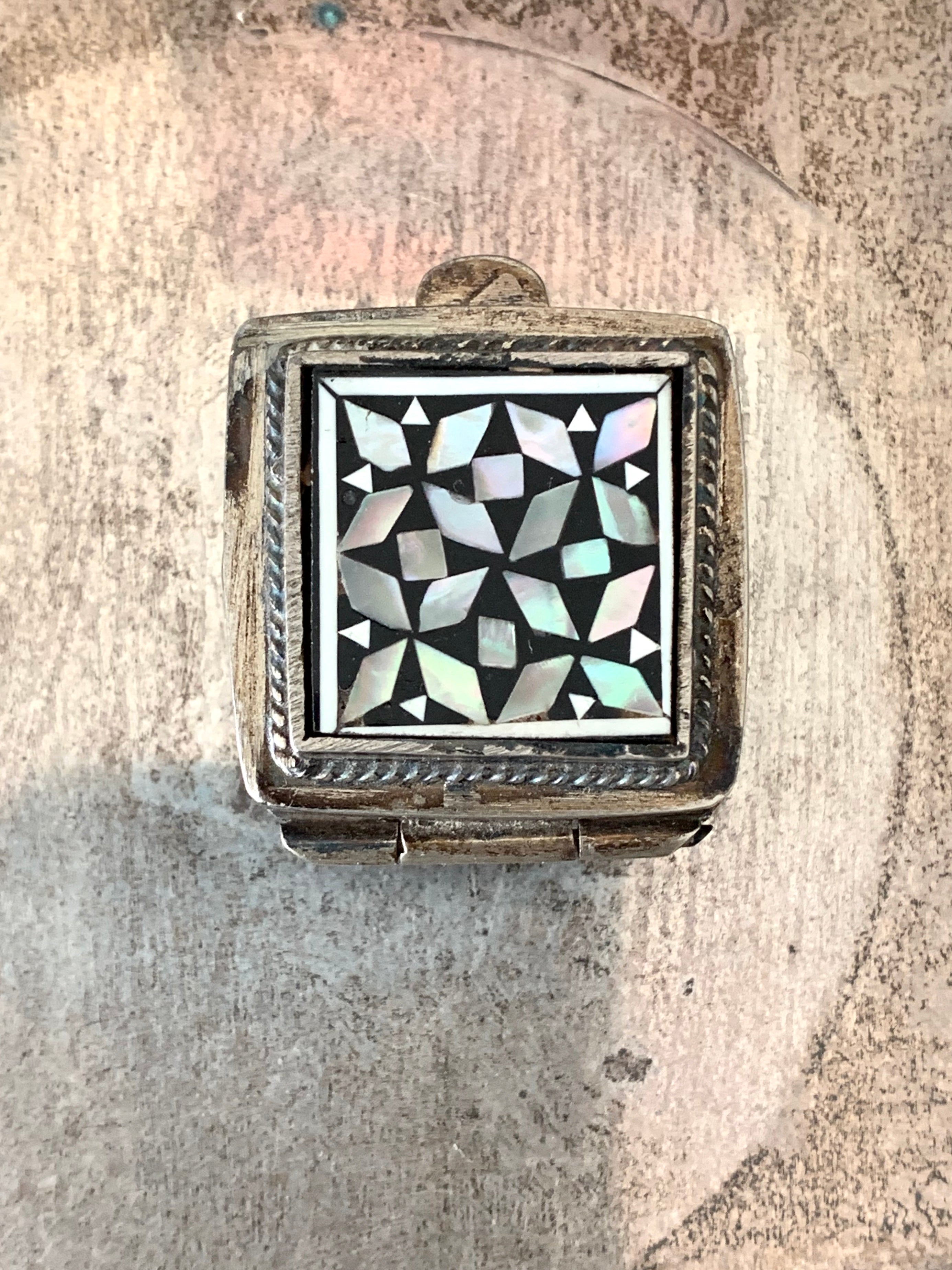 Mini Silver Pill Keepsake Box