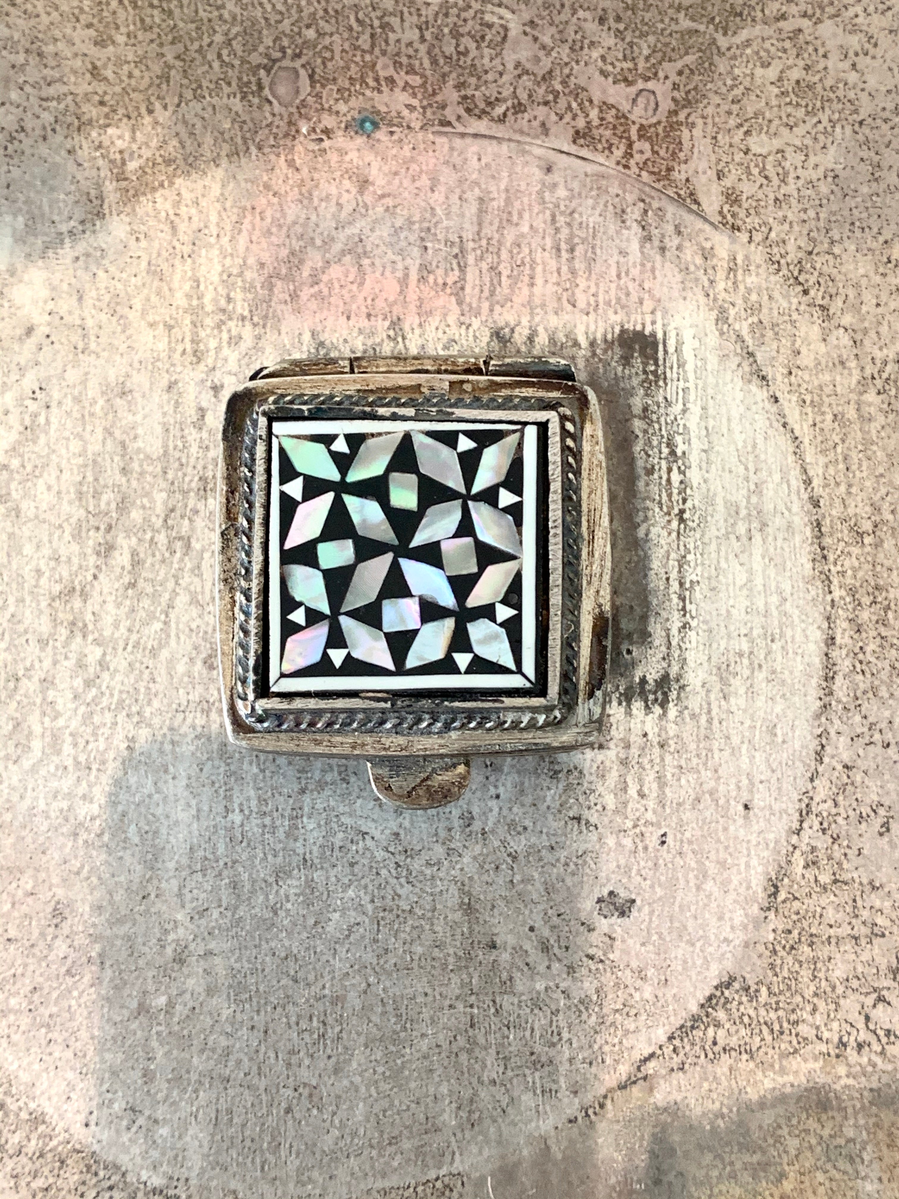 Mini Silver Pill Keepsake Box