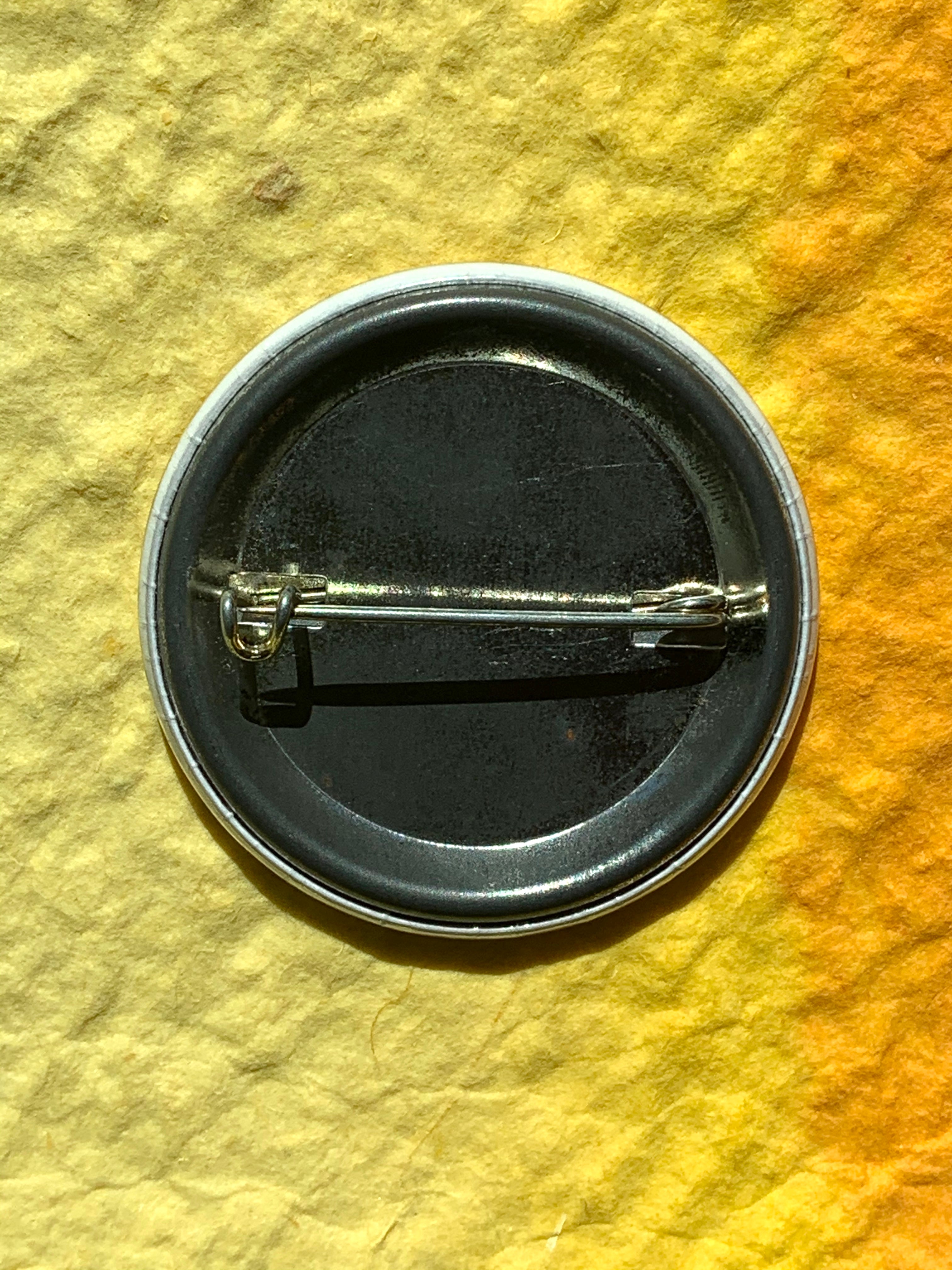 "Beauty and the Brace" Quirky Vintage Pinback Button