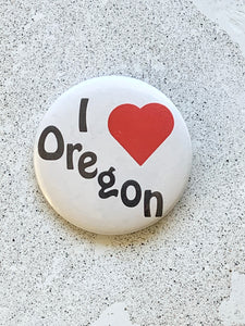 "I Love Oregon"  Pinback Button