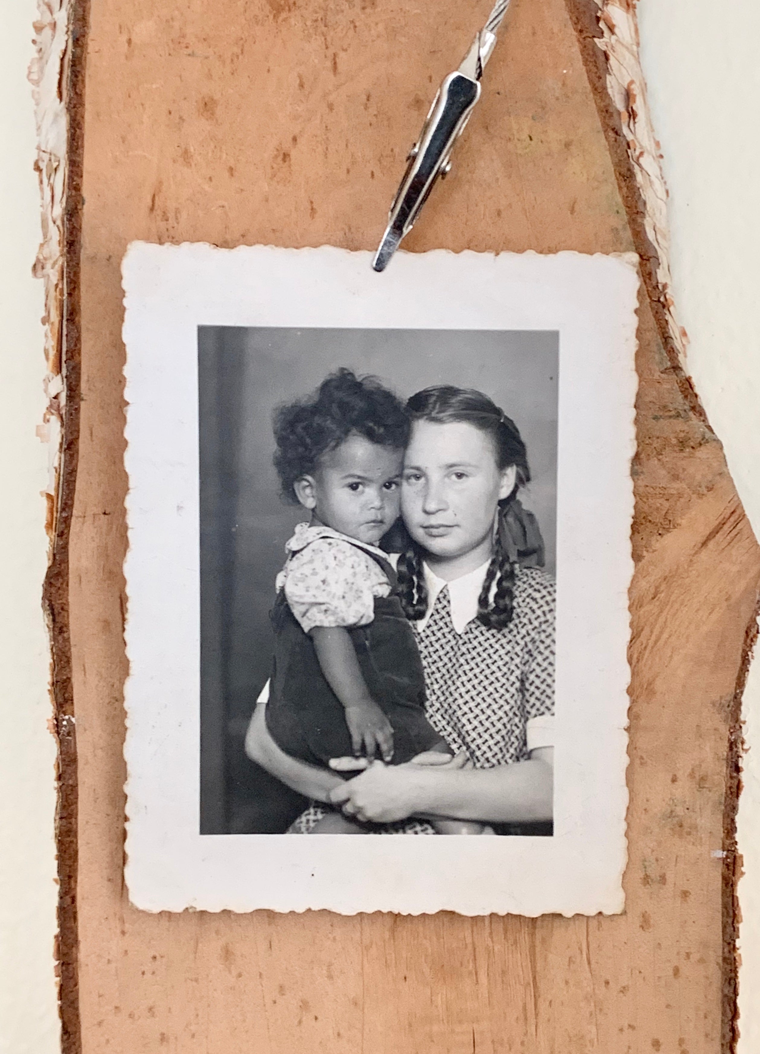 Vintage Photography Portrait of Siblings Black White Multiracial Biracial Germany