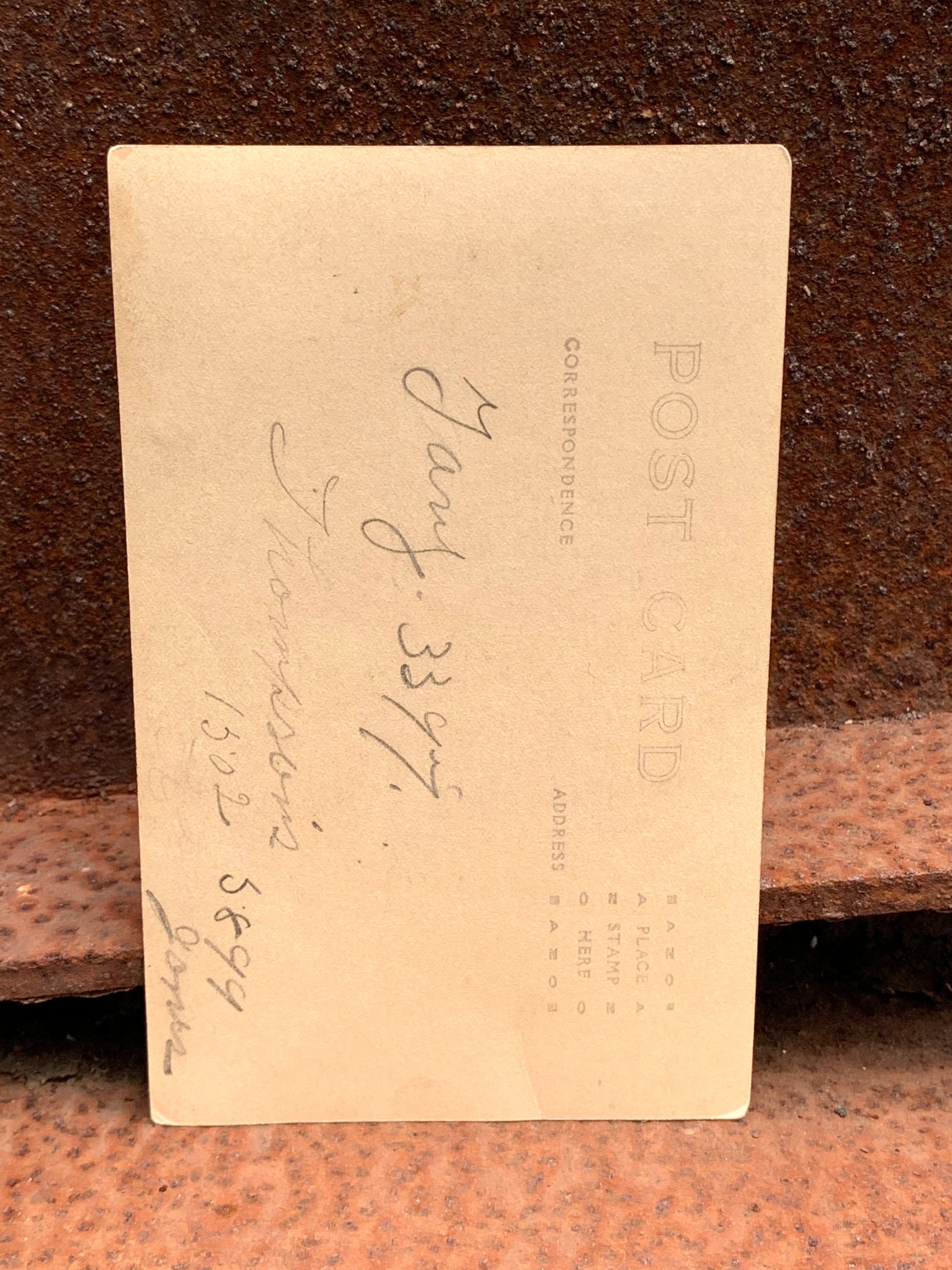 Vintage Postcard Seated Portrait / African American Woman