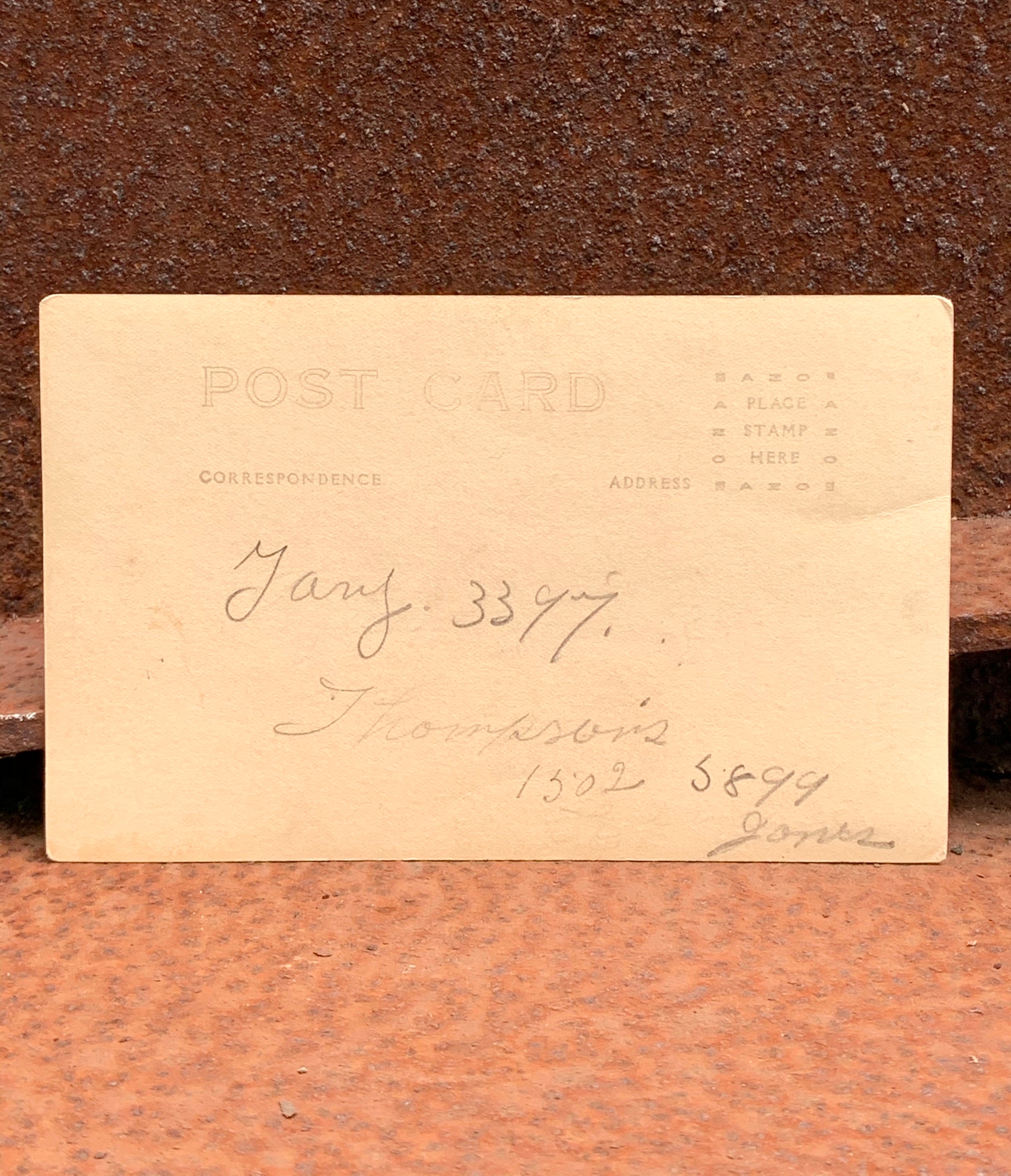 Vintage Postcard Seated Portrait / African American Woman