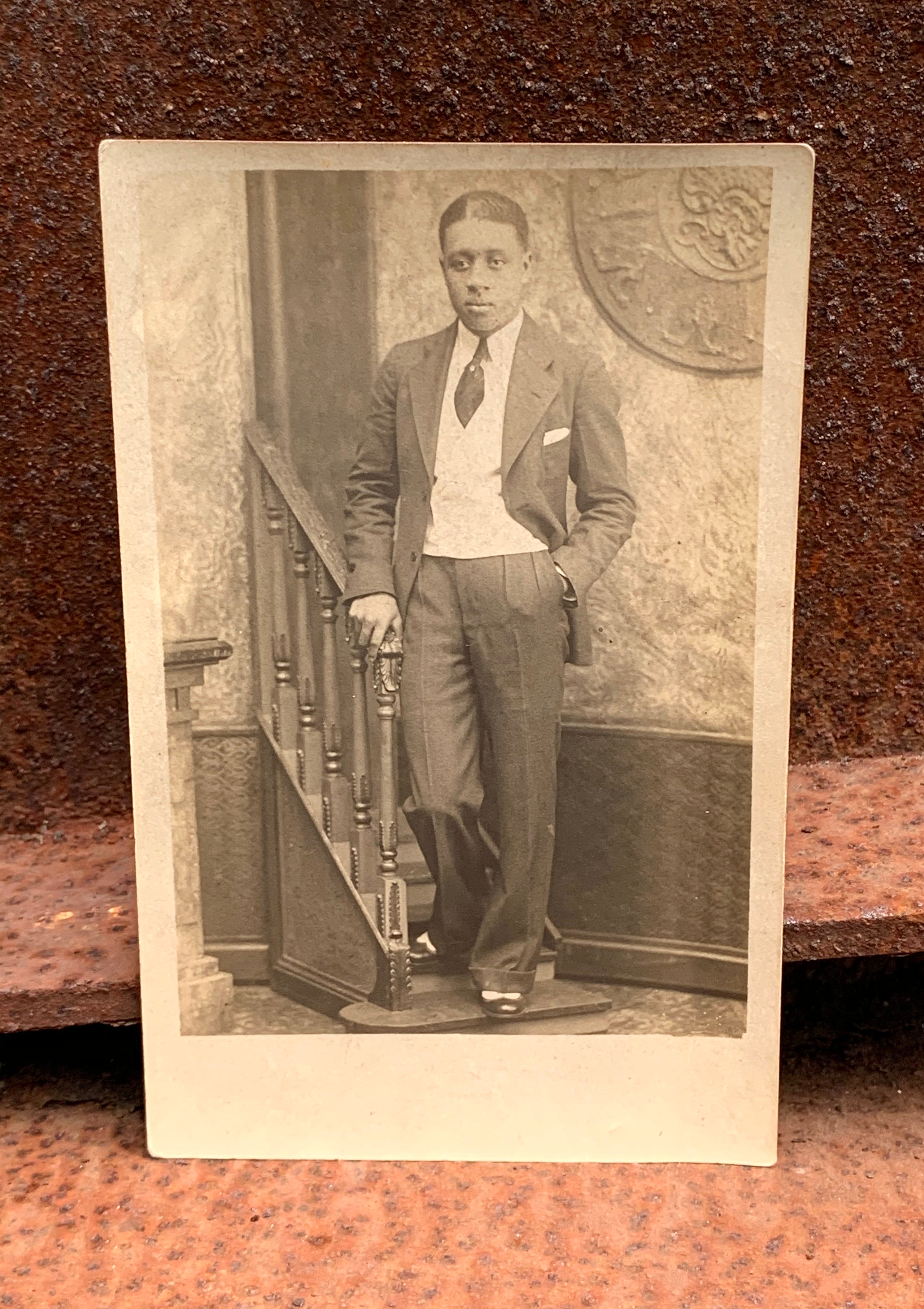 Vintage Postcard African American Man in Suit & Tie