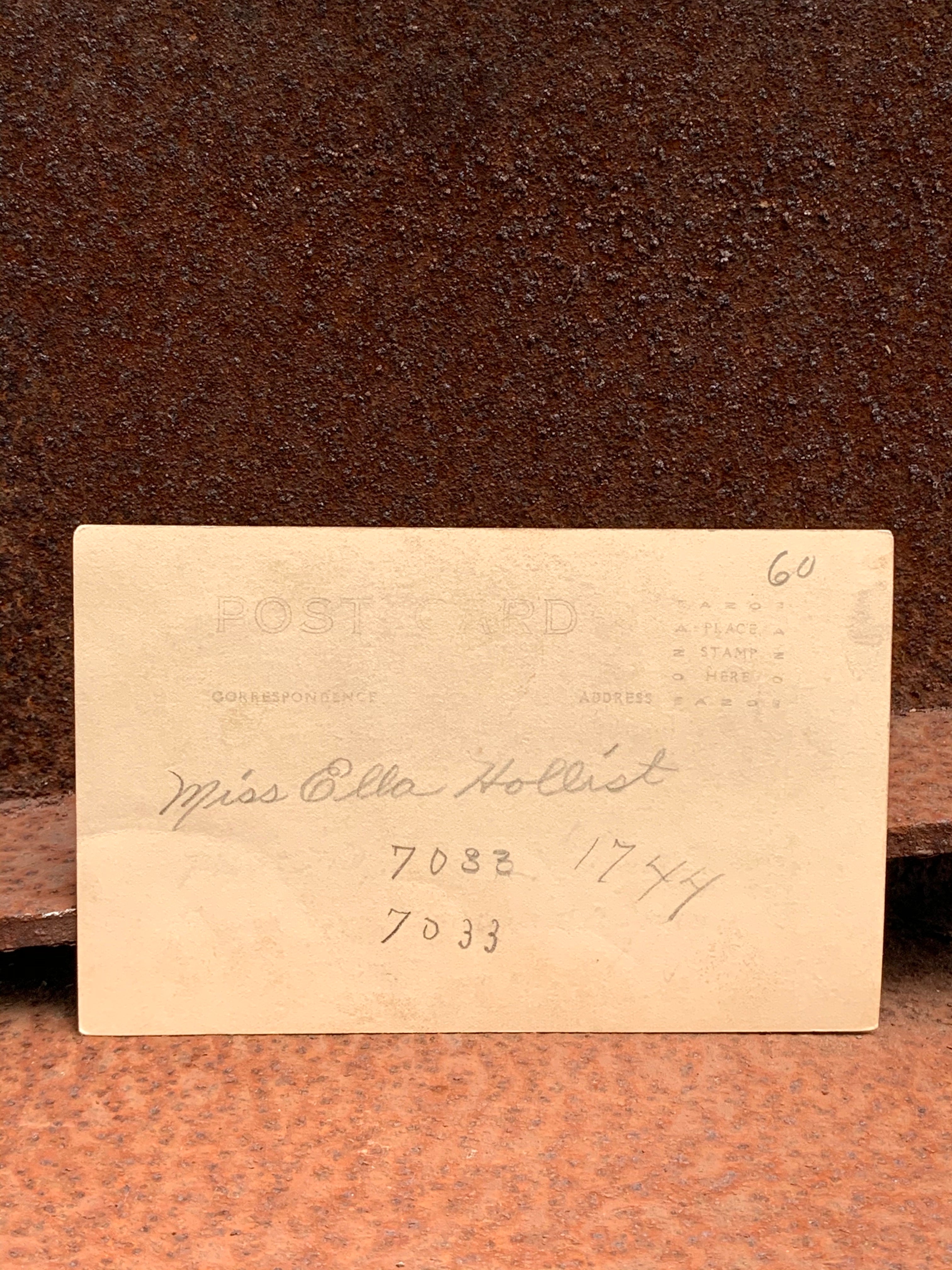 Vintage Postcard "Miss Ella Hollist" Seated Portrait