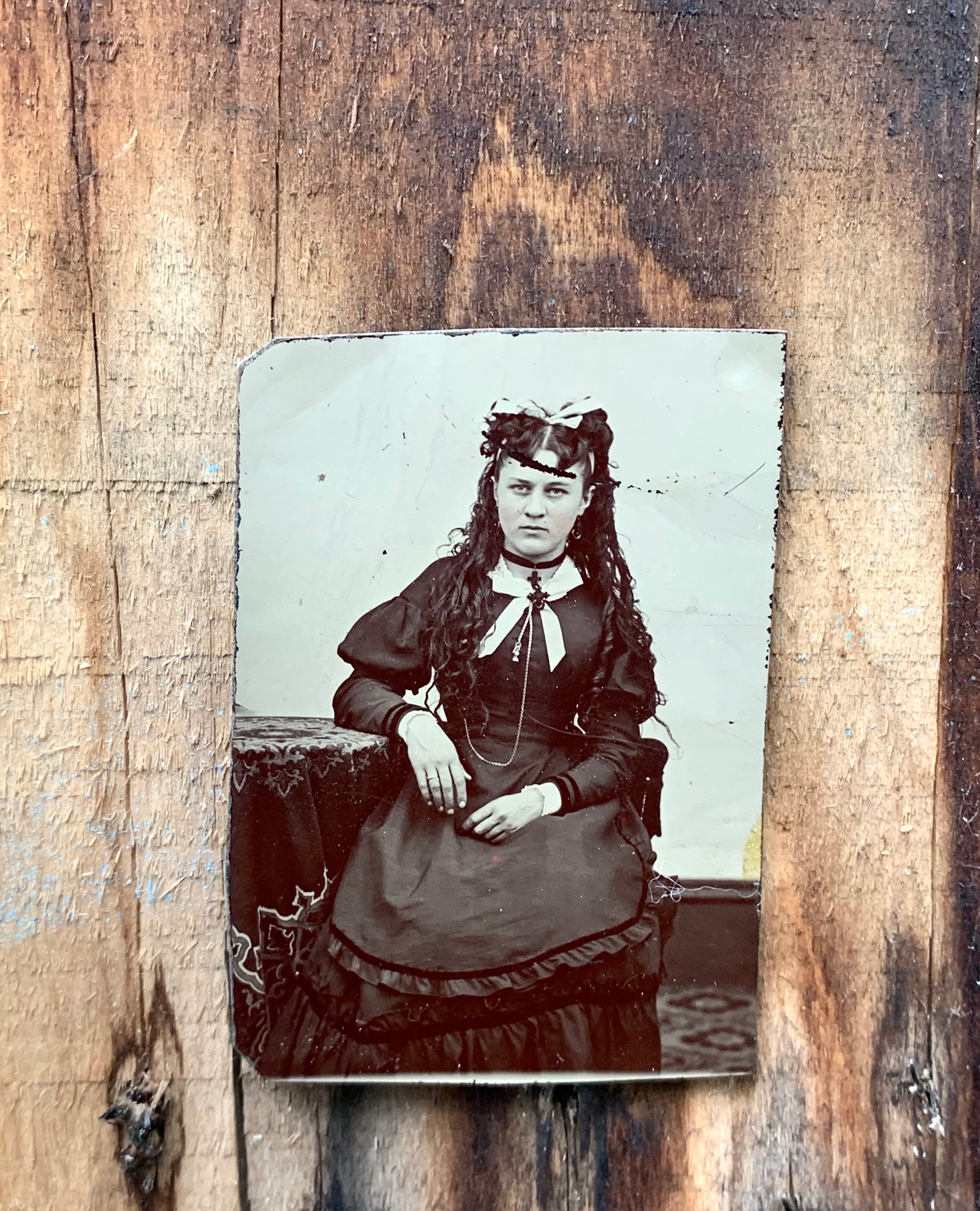 Tintype 1/6 Plate Vintage Photograph Portrait of Woman