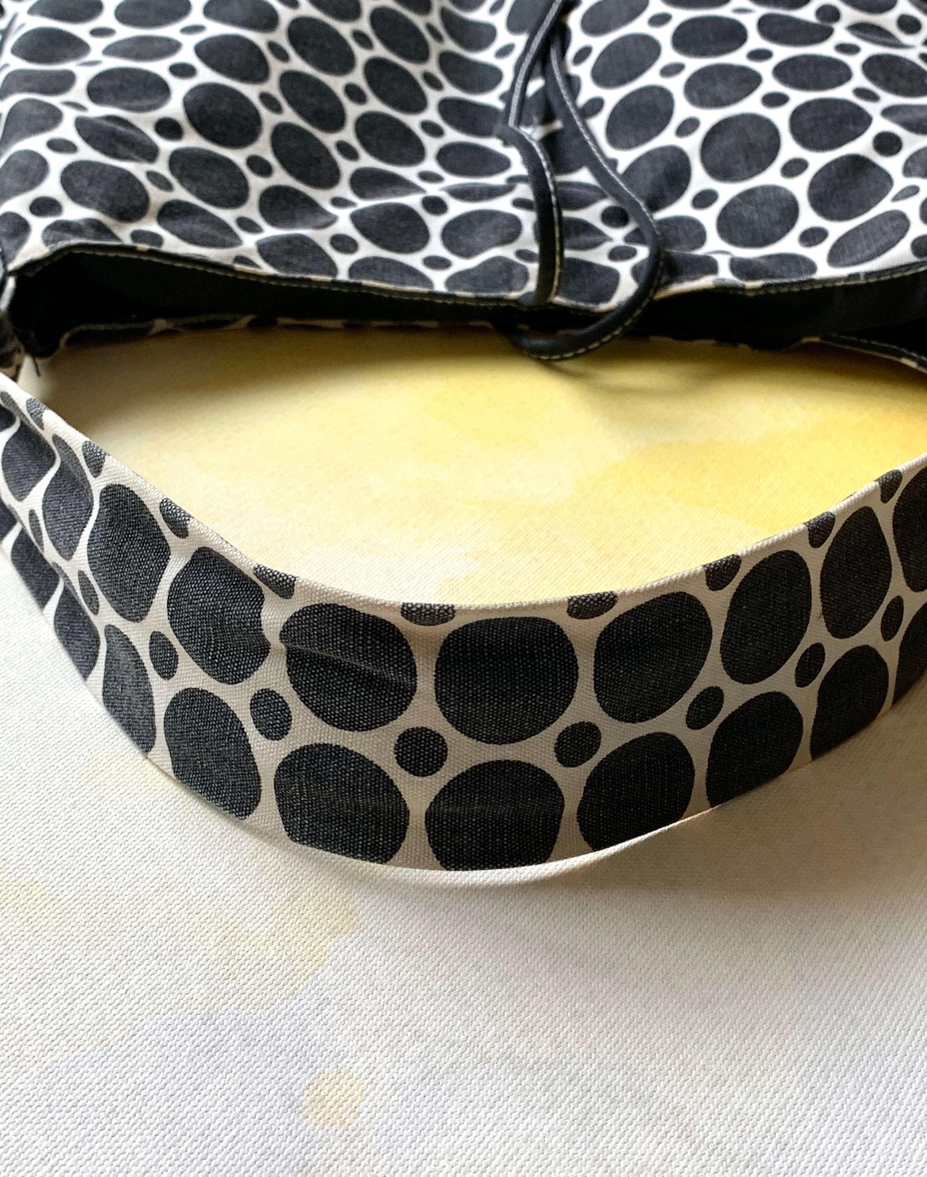 Retro Black & White Polka Dot Handbag