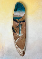 Waterfall Mixed Media Carving
