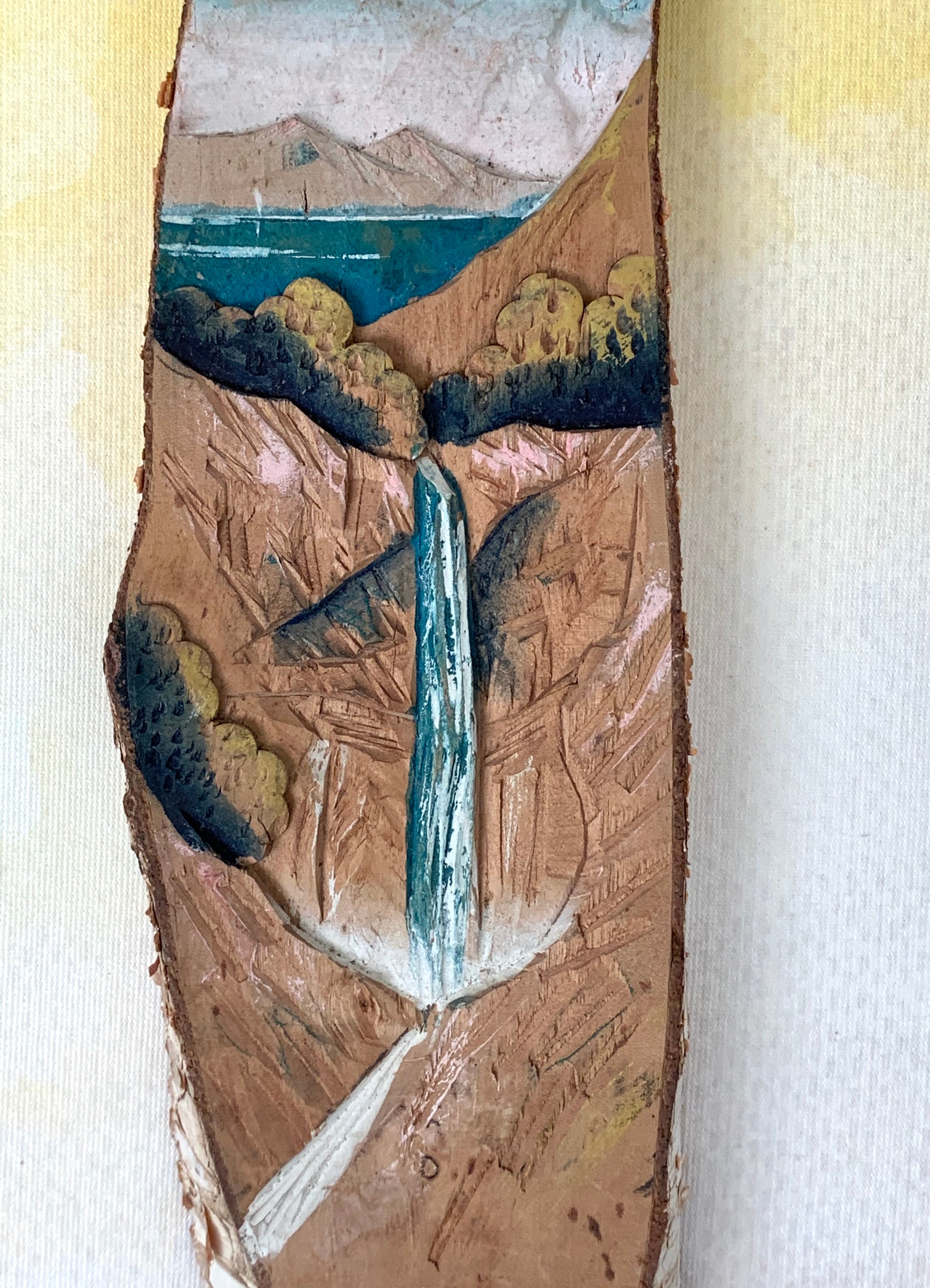 Waterfall Mixed Media Carving