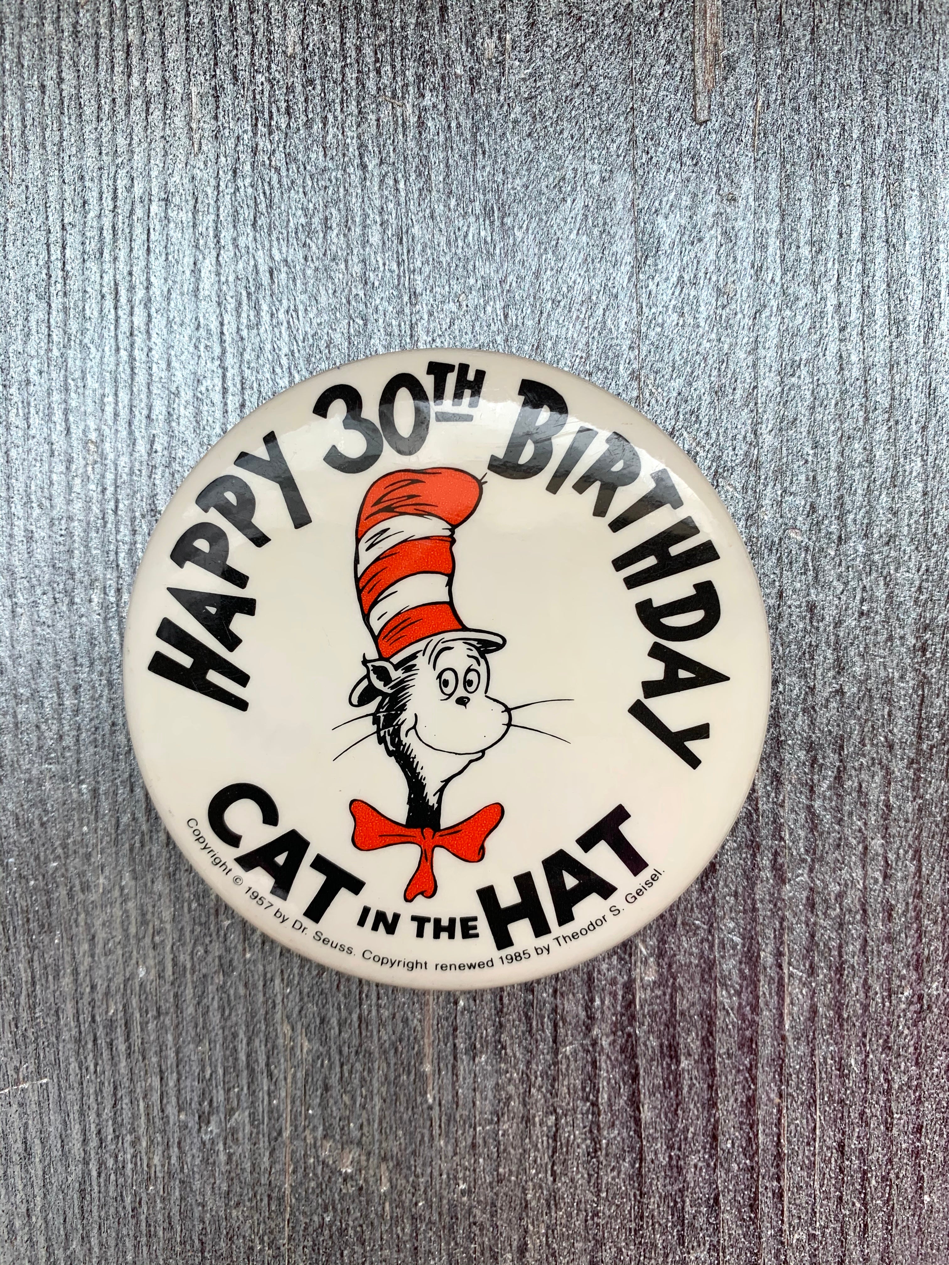 Happy 30th Birthday "Cat in the Hat" Collectible Memorabilia