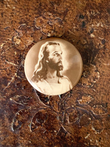 Vintage 1941 Pinback Button "Jesus Christ" Kriebel & Bates
