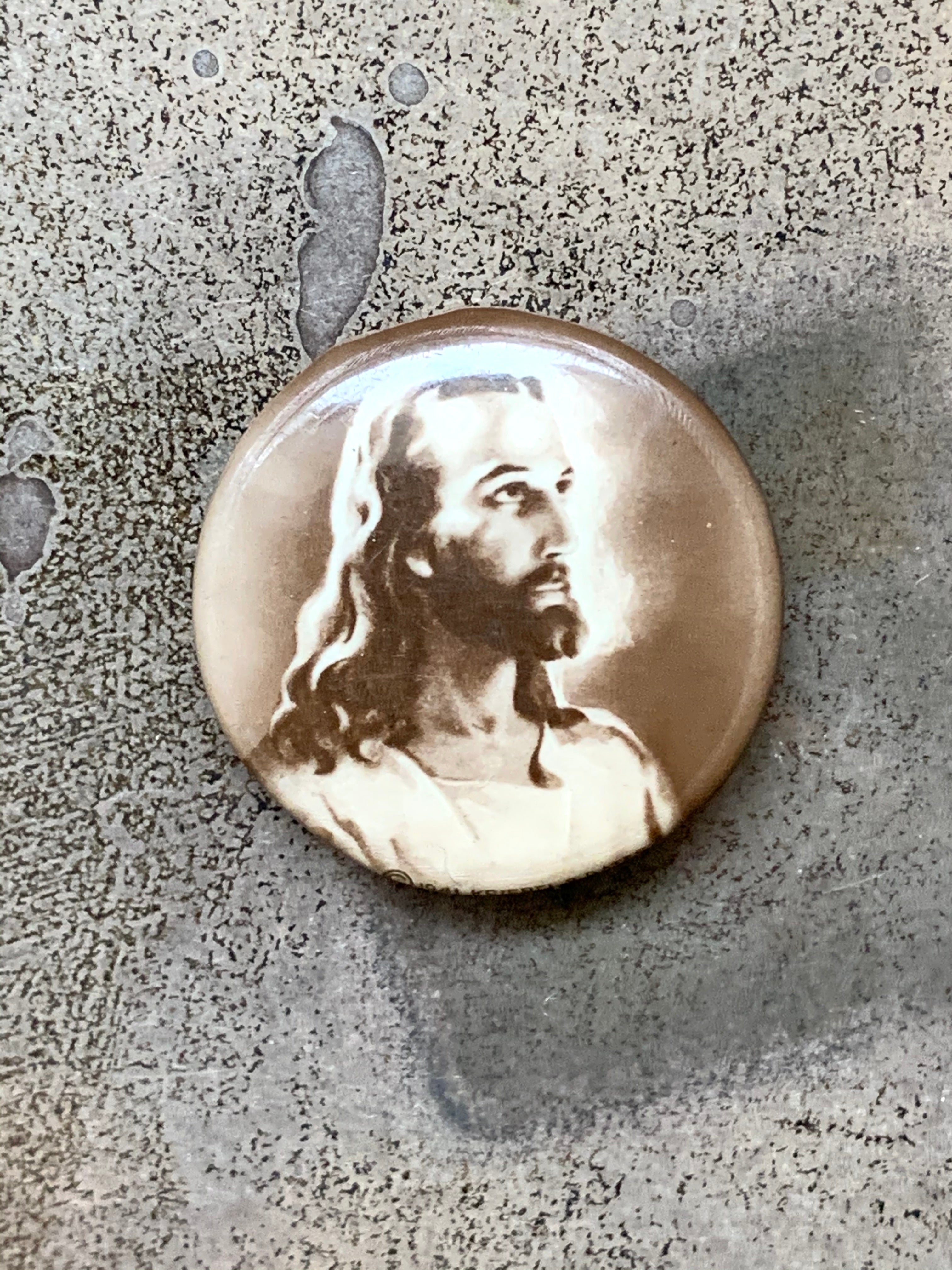 Vintage 1941 Pinback Button "Jesus Christ" Kriebel & Bates