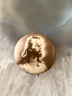 Vintage 1941 Pinback Button "Jesus Christ" Kriebel & Bates
