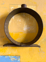 Load image into Gallery viewer, Circular Welded Rustic Iron CandleStick Holders (Set)
