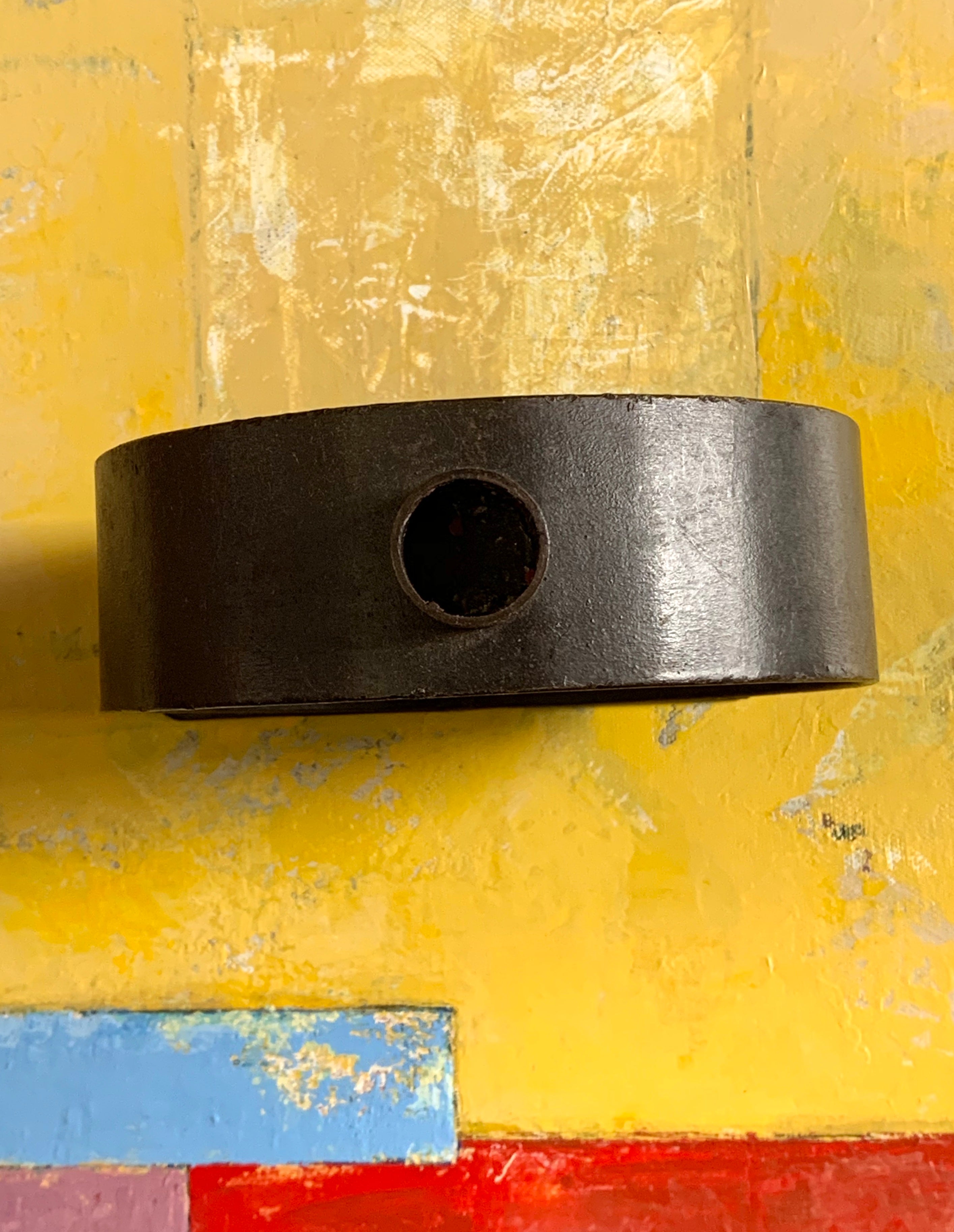 Circular Welded Rustic Iron CandleStick Holders (Set)