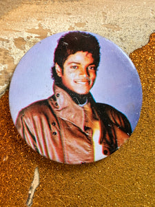 Retro Michael Jackson MJ Pinback Button
