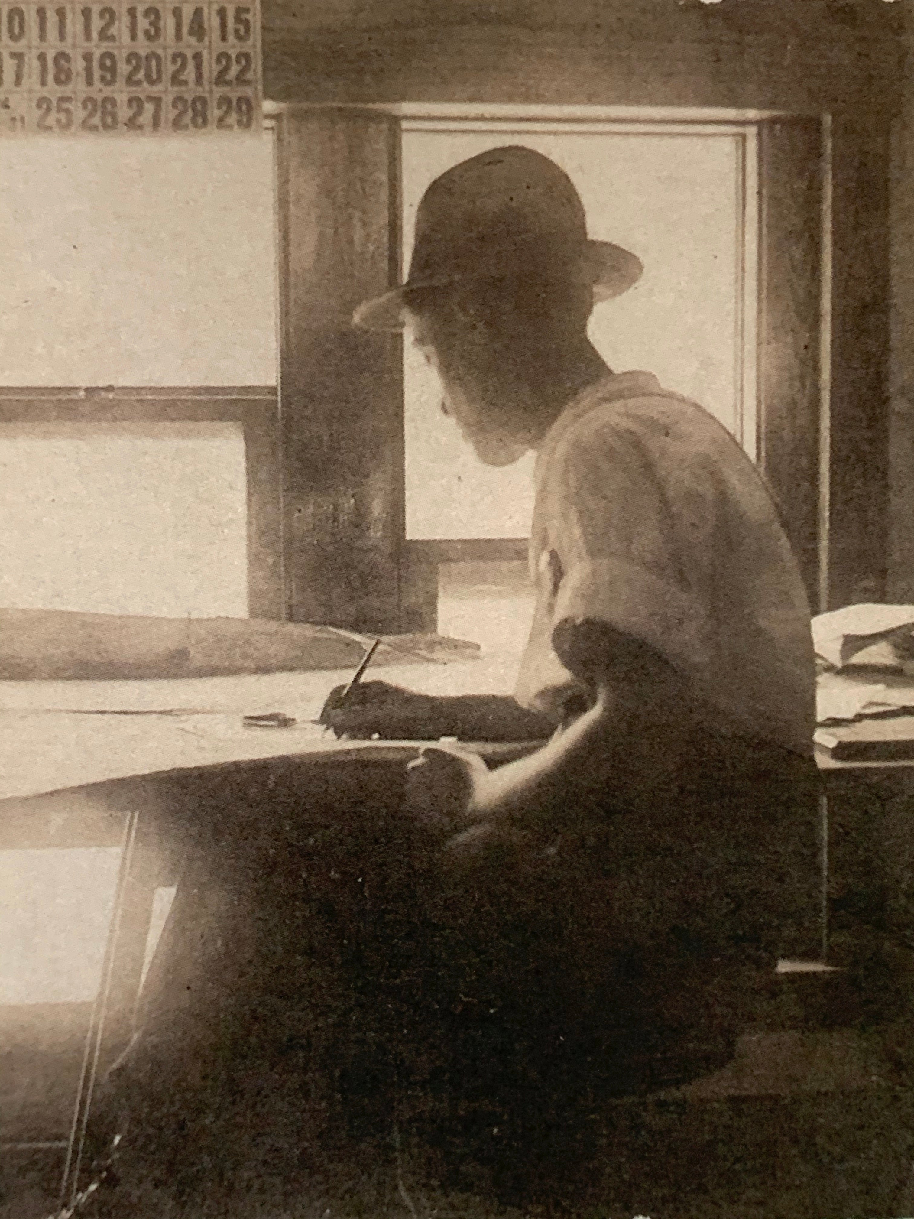 Greeting Card; Man in Artisan Workspace Studio